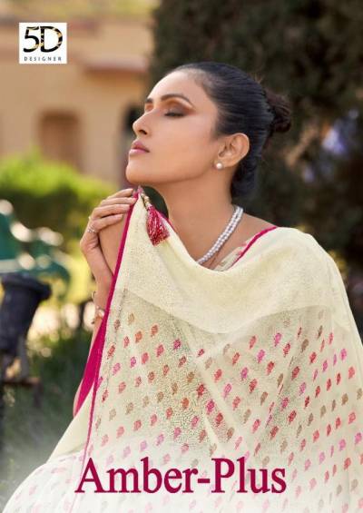 Amber Plus By 5D Designer Stylish Georgette Saree Collection
